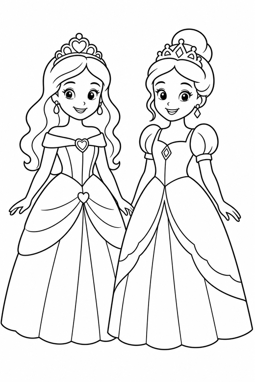 Two princesses, color online