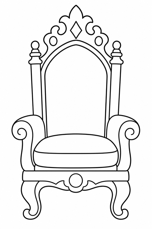 Royal throne, color online