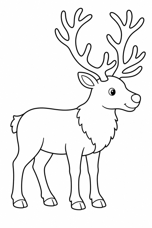 Reindeer Coloring Pages - free printable coloring pages