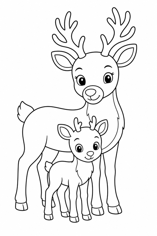 Reindeer calf, color online