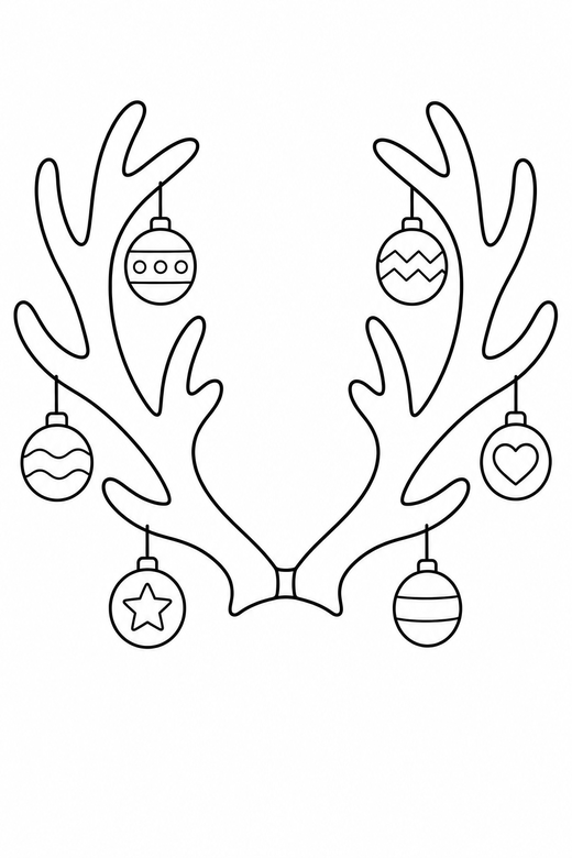 Reindeer antlers close-up, color online