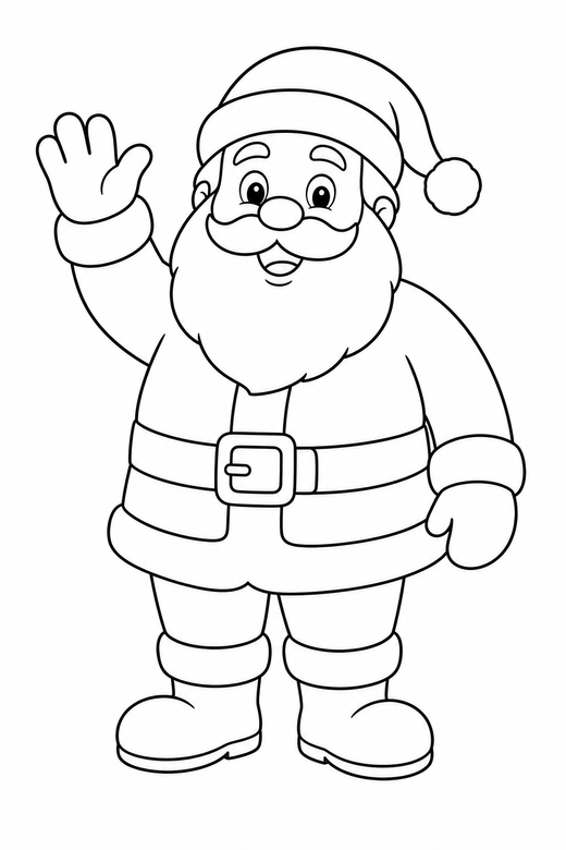 Santa Coloring Pages - free printable coloring pages