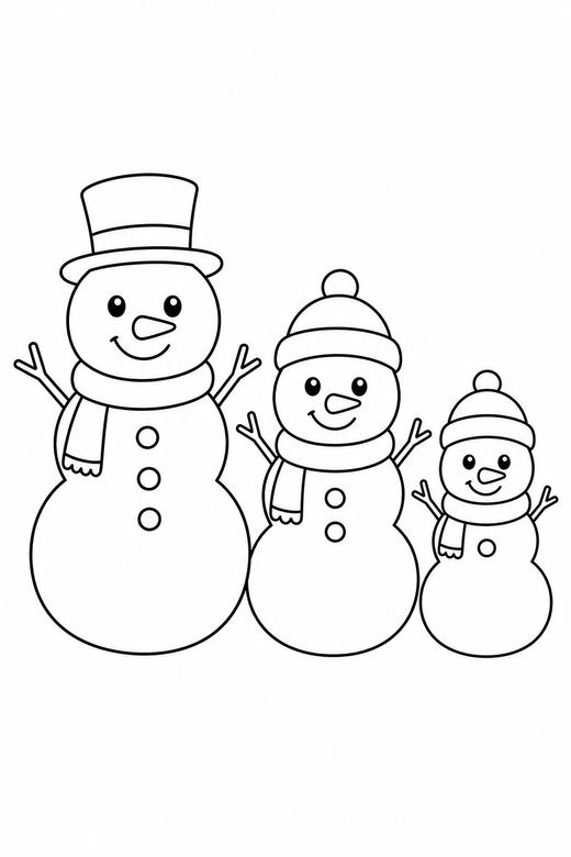 Snowman family, color online