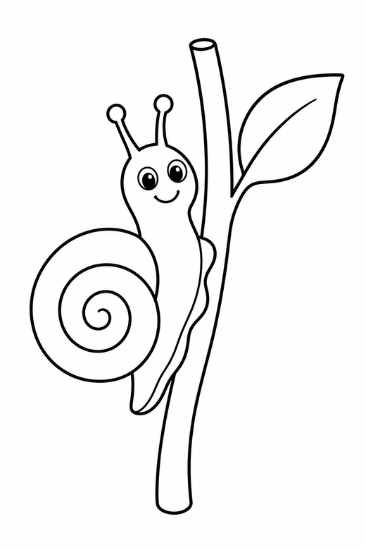 Snail on a stem, color online
