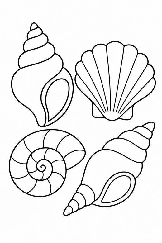Seashell collection, color online