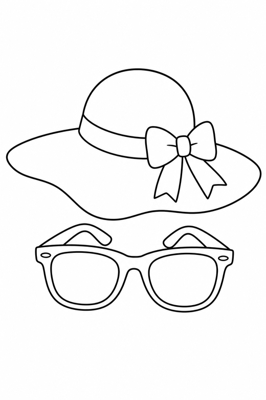 Sunglasses and hat, color online
