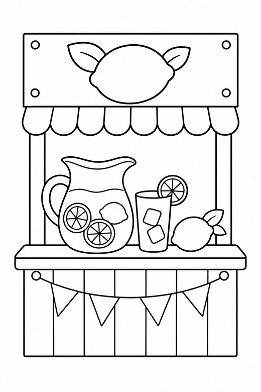 Lemonade stand, color online