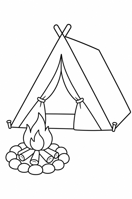 Camping tent, color online