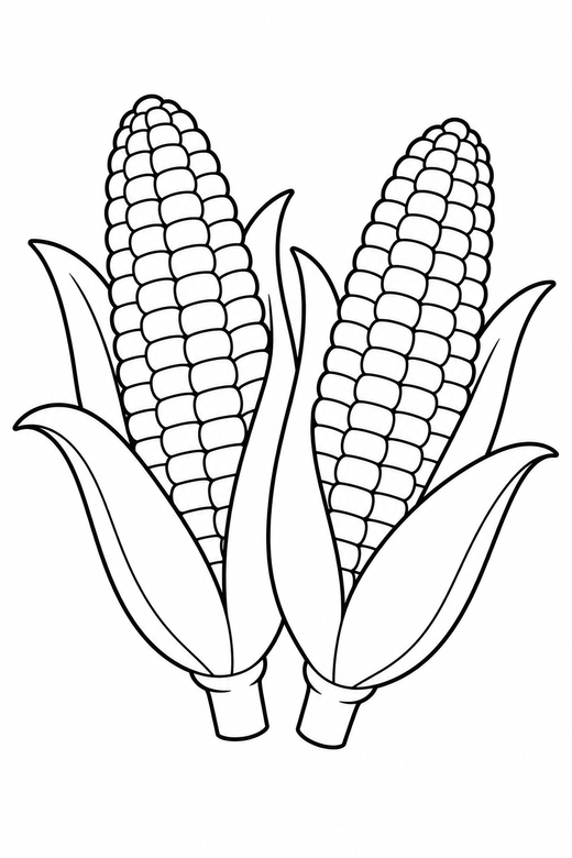 Corn on the cob, color online