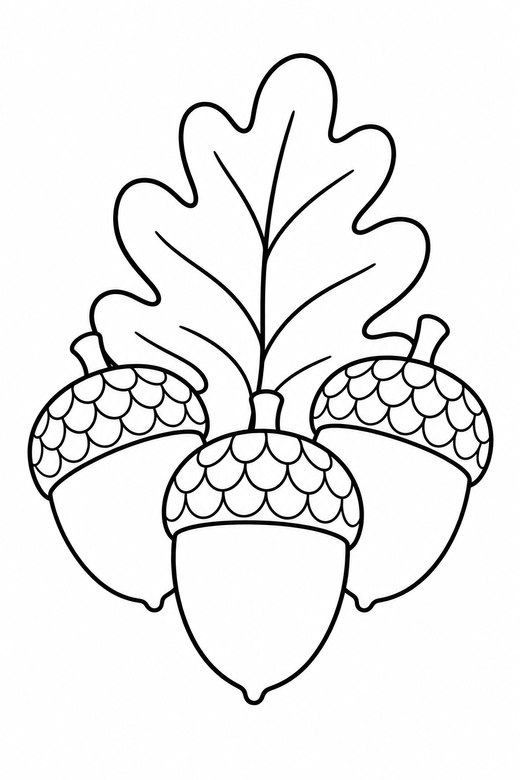 Acorn cluster, color online