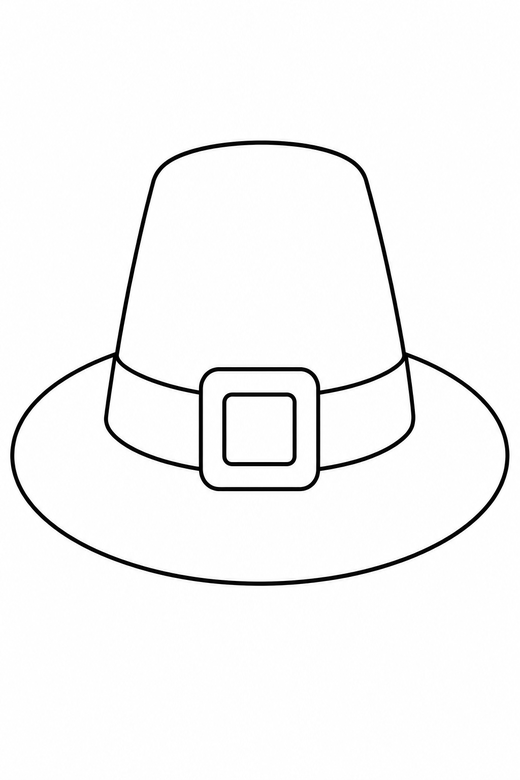 Pilgrim hat and buckle, color online