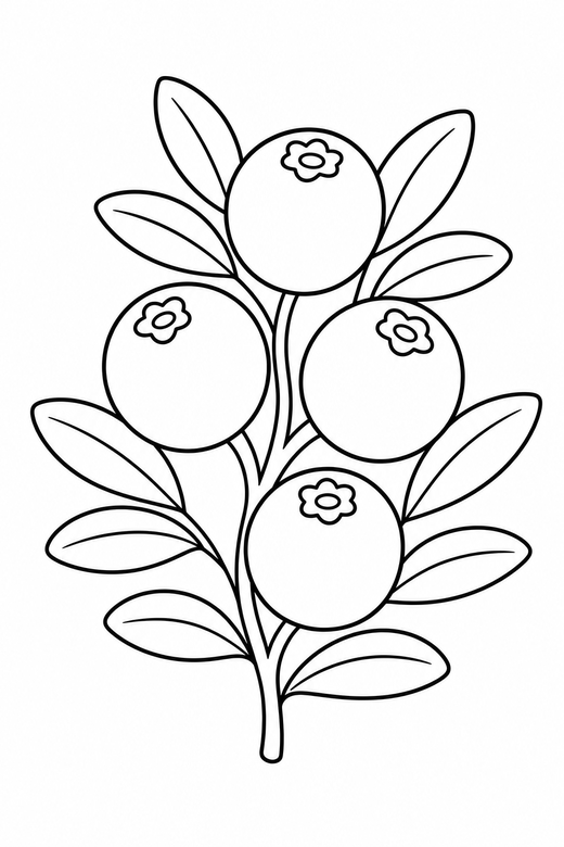Cranberry sprig, color online