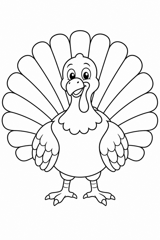 Turkey Coloring Pages - free printable coloring pages
