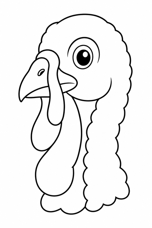 Turkey face close-up, color online