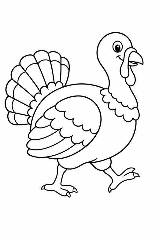 Turkey walking, color online