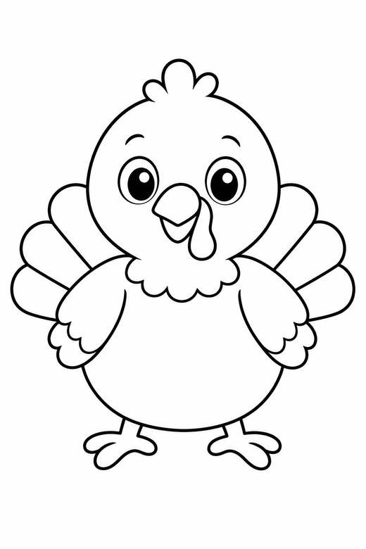 Turkey chick, color online