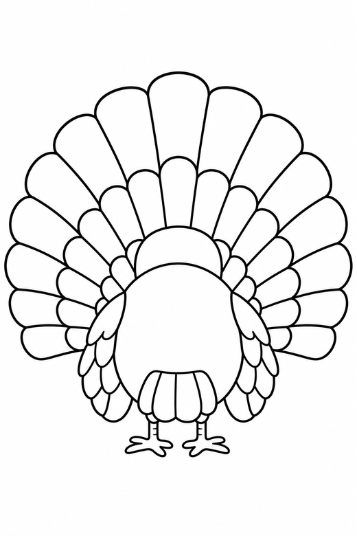 Turkey from behind, color online