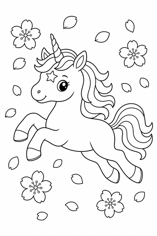 Star-marked unicorn leaping, color online