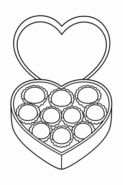 Box of chocolates, color online
