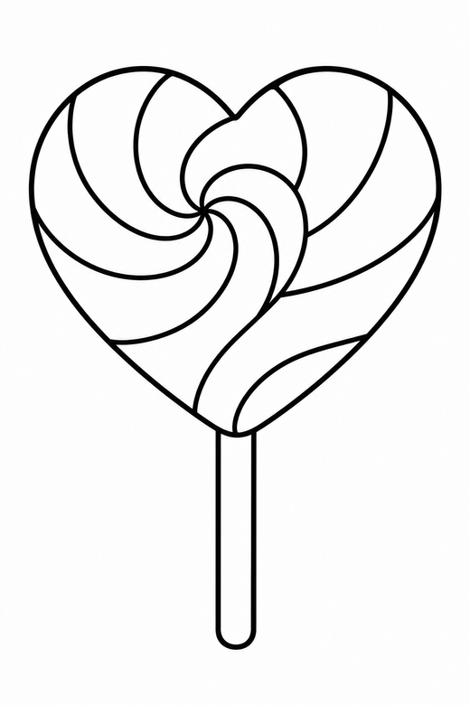Heart lollipop, color online