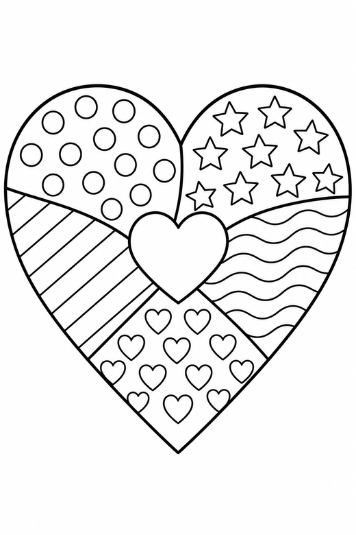 Patterned heart, color online