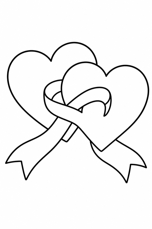Two hearts linked, color online