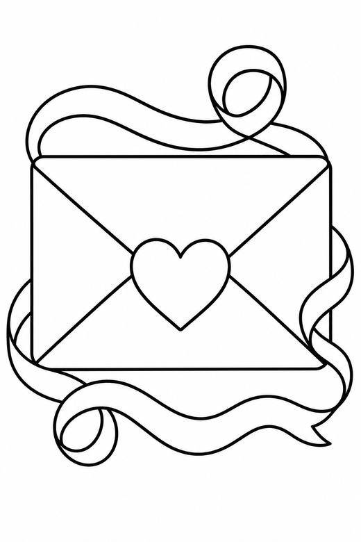 Sealed envelope outlined thickly, color online