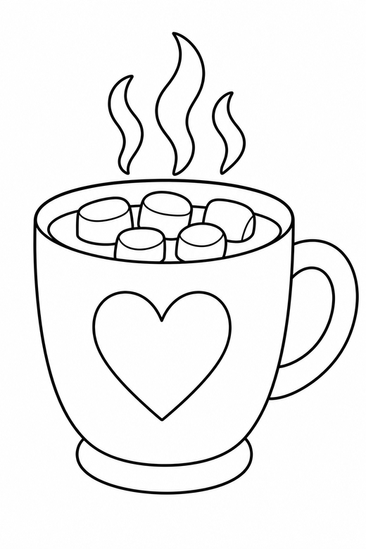 Hot cocoa mug, color online